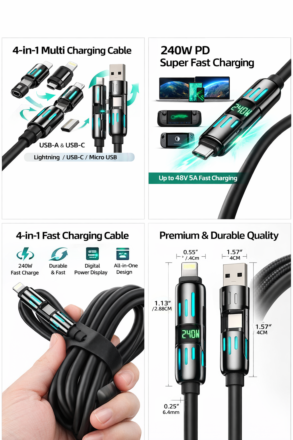 4-in-1 Multi USB Charging Cable